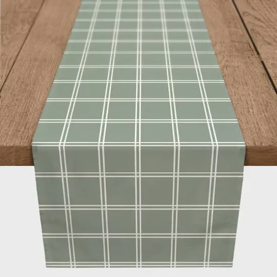 Grid Lines Indoor/Outdoor Table Runner Green {3}