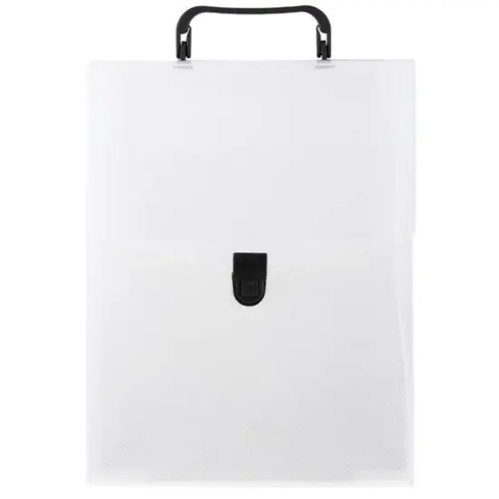 JAM Paper 9.25" x 12" Clear Vertical Buckle Closure Briefcase {1}