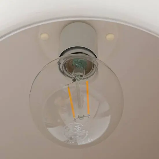 Hello Honey&reg; Sienna Matte White Boho Ceramic Ceiling Light with White Fabric Cord {9}