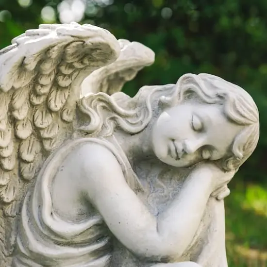 Glitzhome&reg; 15" Sleeping Angel Garden Statue {6}