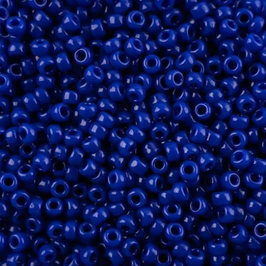 John Bead 11/0 Miyuki Glass Seed Beads, 13g Cobalt Blue Opaque {1}