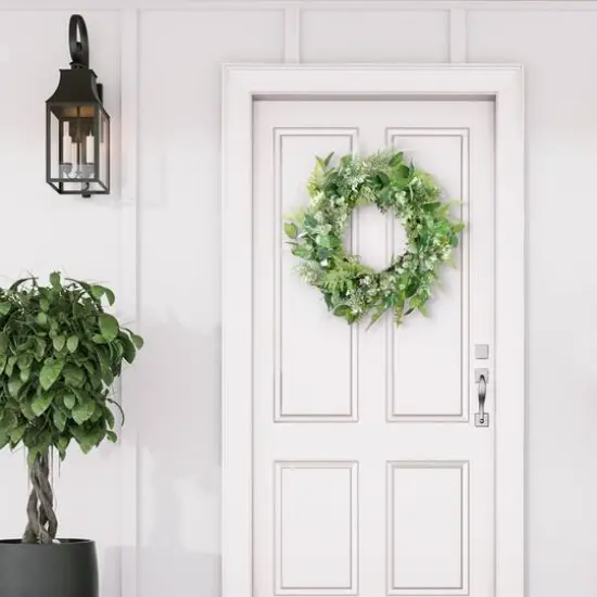 26" Artificial Eucalyptus Floral Spring Wreath {6}