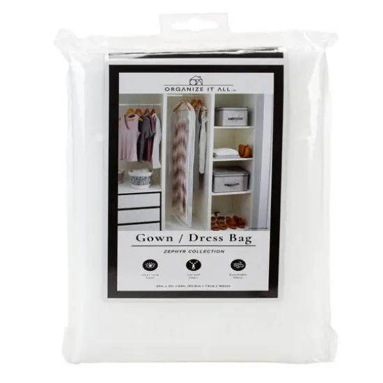 Organize It All Gusseted Clear Gown Bag {7}