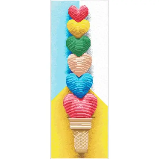 Diamond Dotz&reg; Intermediate Ice Cream Hearts Diamond Facet Art Kit {4}