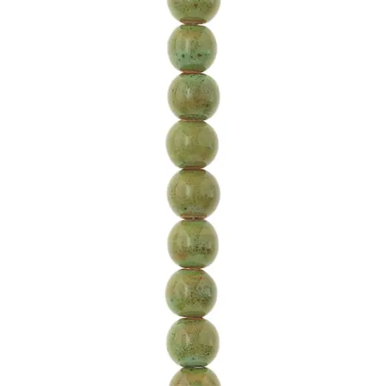 Green Ceramic Round Beads, 12mm by Bead Landing&trade; {1}