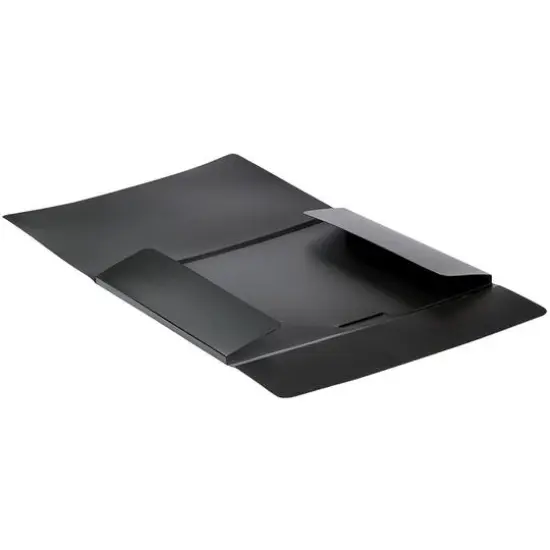 JAM Paper Black 11" x 15" Elastic Closure Plastic Portfolio {6}