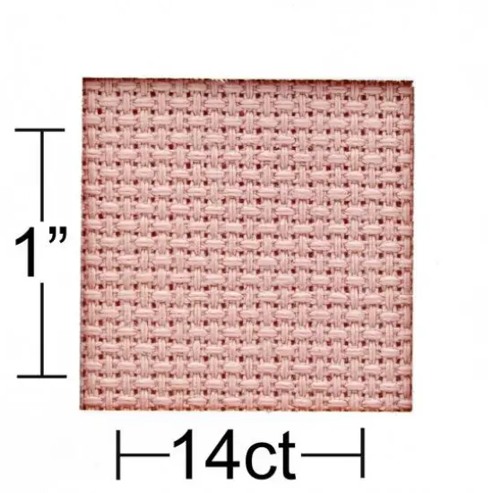 Essentials by Leisure Arts 14 Count Aida Cloth, 30" x 36" Medium Pink {4}