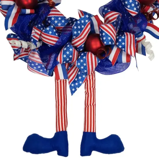24" Patriotic Hat Wreath with Dangling Legs {6}