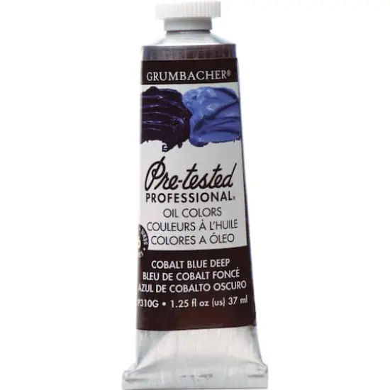 Grumbacher&reg; Pre-Tested Professional&reg; Oil Color Paint, 37mL Cobalt Blue Deep {1}