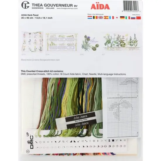 Thea Gouverneur Herbs Cross Stitch Kit {6}