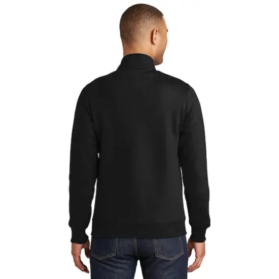 Port & Company&reg; Fan Favorite&trade; Fleece 1/4 Zip Pullover Adult Sweatshirt Jet Black {6}