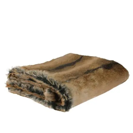 Tawny Brown Contemporary Throw Blanket {1}