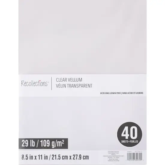 Clear 8.5" x 11" Vellum Paper by Recollections&trade;, 40 Sheets {1}