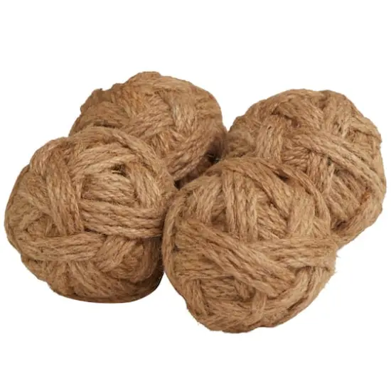 Brown Handmade Jute Orbs & Vase Filler Set {7}