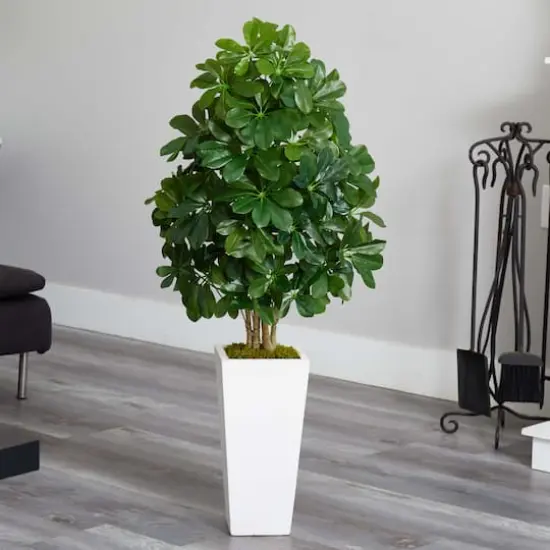 3ft. Umbrella Tree in White Vase {3}