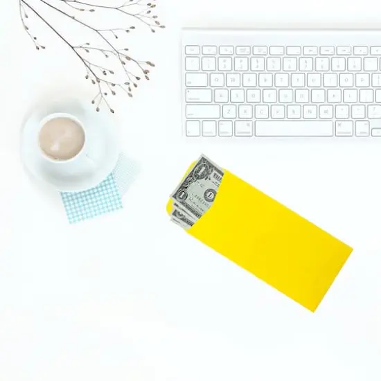 JAM Paper 3.5" x 6.5" Coin Business Envelopes, 50ct. Yellow {5}