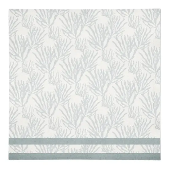 Coral & Stripe Cotton Twill Napkin Blue/Blue/White {1}