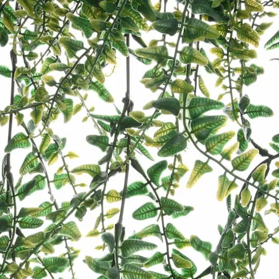 21" Fern Leaves Hanging Basket {5}