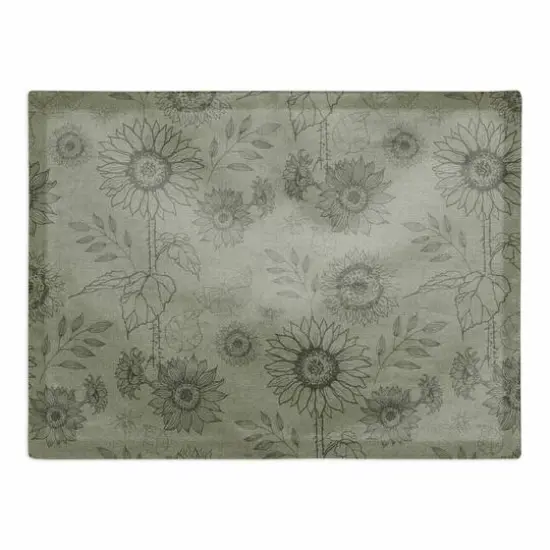 Sunflower Icons Cotton Twill Placemat Green {1}