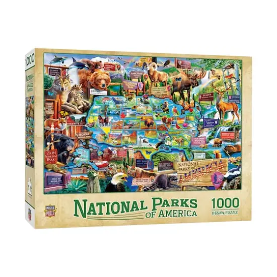 National Parks of America - Map Puzzle: 1000 Pcs {3}