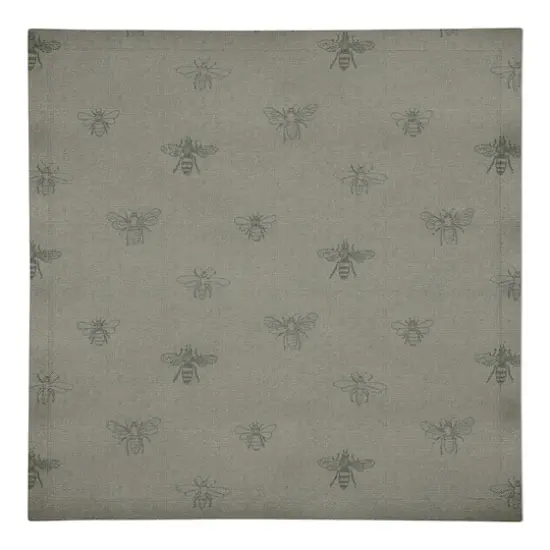 Delicate Bee Pattern Cotton Twill Napkin Green {1}