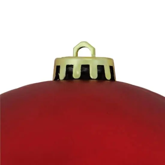 8" Red Shatterproof Matte Commercial Christmas Ball Ornament {3}