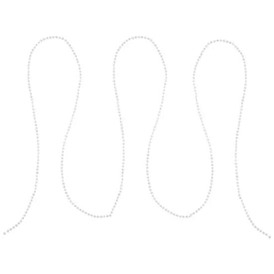 100ft. Shiny Clear Iridescent Beaded Garland {5}