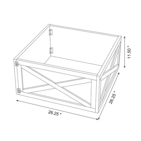 Glitzhome&reg; 26" Warm Gray Wooden Tree Collar {9}