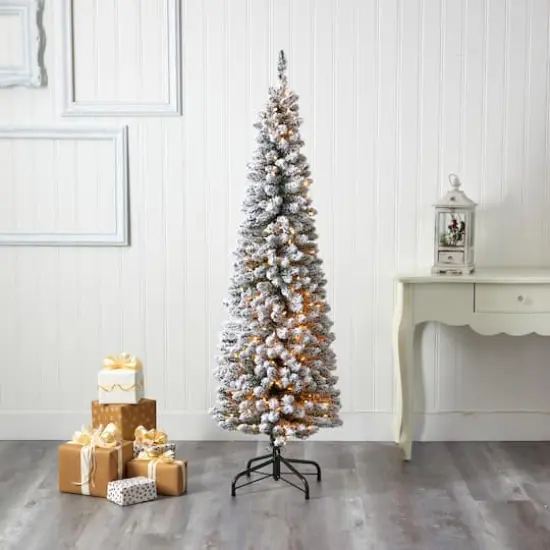 6ft. Pre-Lit Artificial Christmas Tree, Clear Lights {3}