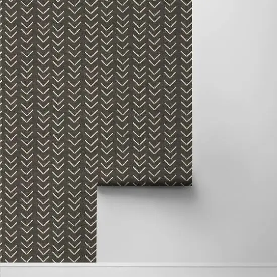 Surface Style Bogolan Sky Peel & Stick Wallpaper Ebony {7}