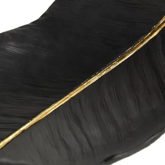 CosmoLiving by Cosmopolitan 13" Black Feather Decorative Bowl {5}