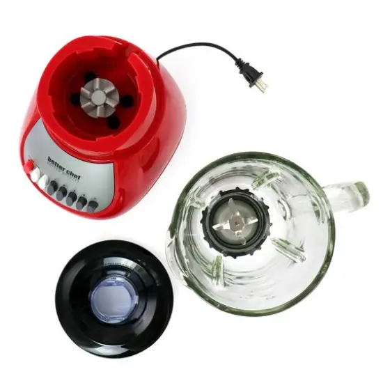 Better Chef Red 42oz. 10-Speed 350-Watt Glass Jar Blender {4}