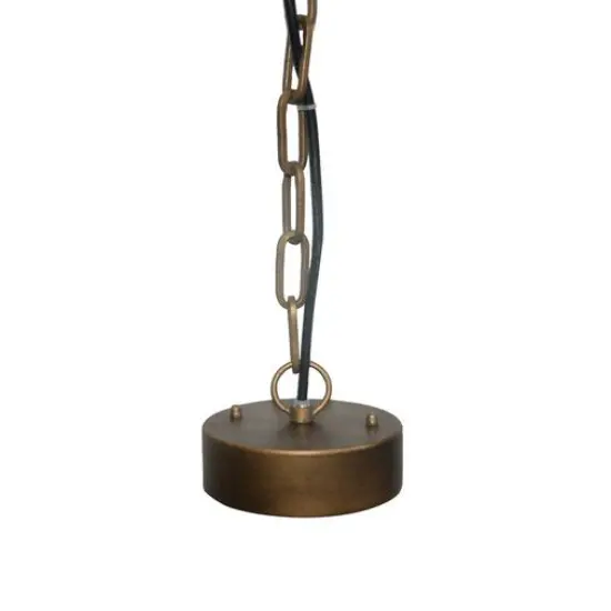 Hello Honey&reg; 25.5" Iron Pendant Light With Blue Wood Beads {11}