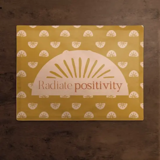 18" Radiate Positivity Cotton Twill Placemat {3}