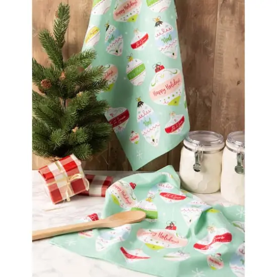 DII&reg; Holiday Ornaments Dishtowel Set {5}