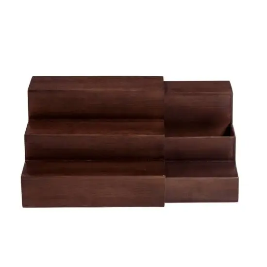 Walnut Expandable Bamboo Tiered Spice Rack {8}