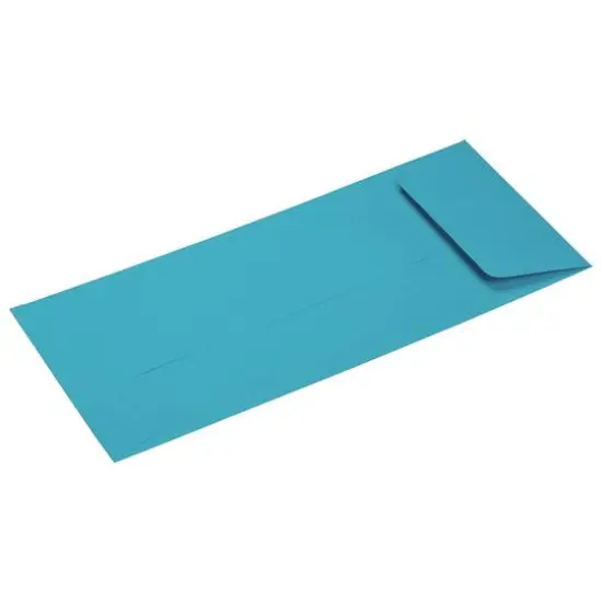JAM Paper 4.125" x 9.5" Policy Business Colored Envelopes, 50ct. Blue {5}