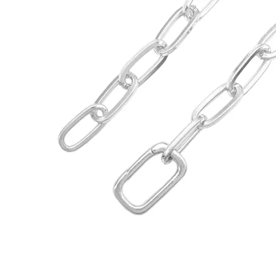 7.1" Silver Paperclip Link Charm Bracelet by Bead Landing&trade; {5}