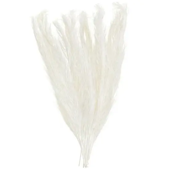 35" Natural Dried Palm Leaf Bundle with Feather-Inspired Stems White {2}