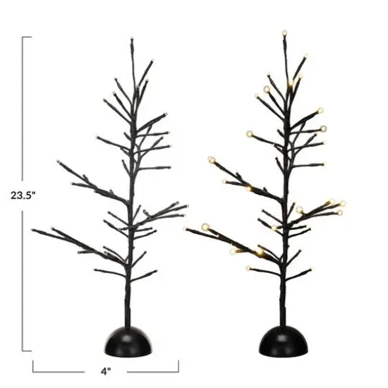 Hello Honey&reg; 23.5" Tall Black Metal Tree with 48 LED Lights {4}