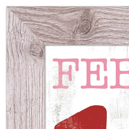 February Valentine's Day Western White Framed Print {4}
