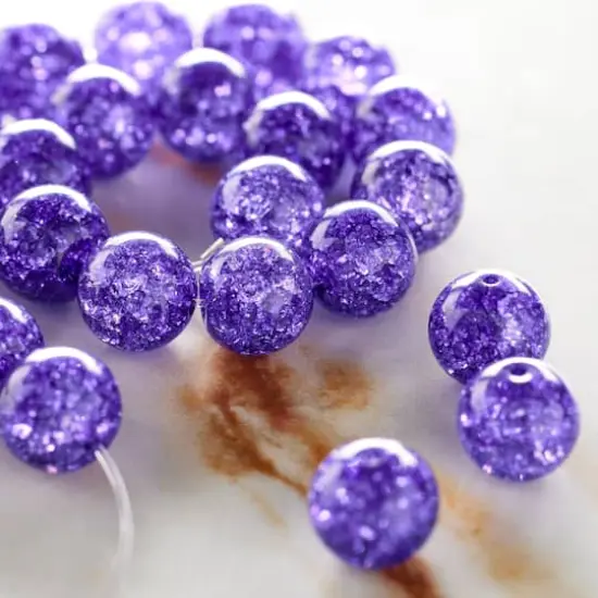 Purple Crackled Quartzite Round Beads, 8mm by Bead Landing&trade; {3}