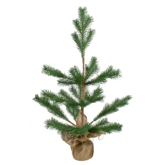 2ft. Unlit Ponderosa Pine Artificial Christmas Tree in Burlap Base {1}