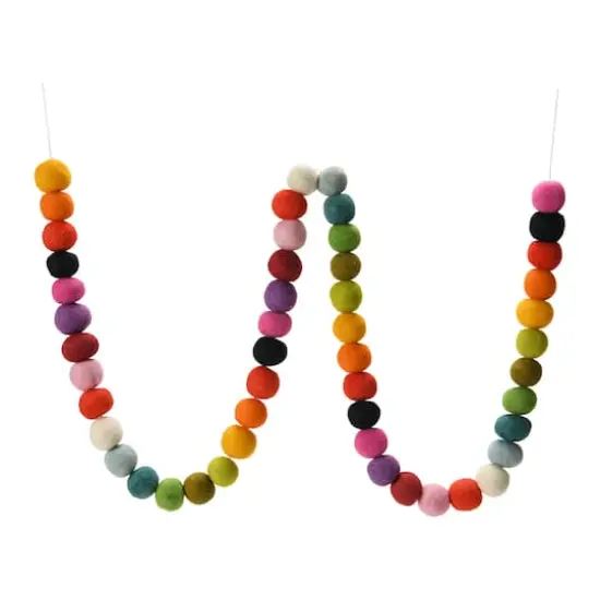 Hello Honey&reg; 6ft. Multicolor Wool Felt Ball Garland {1}