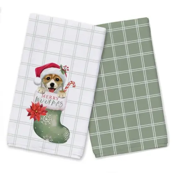 Puppy Stocking Tea Towel, 2ct. {1}