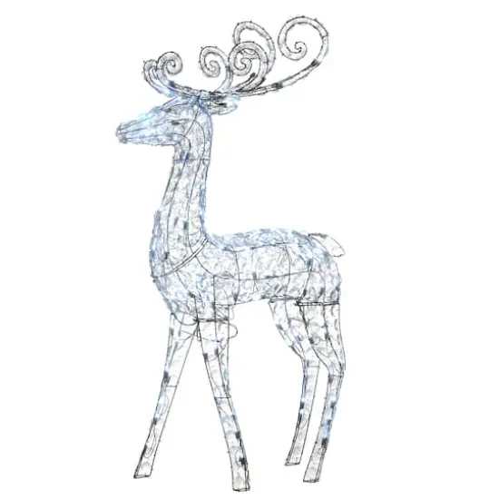 4ft. Crystal Bead Deer with LED Lights {1}