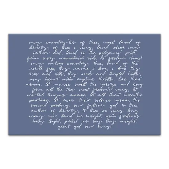 My Country Tis of Thee Canvas Wall Art {1}