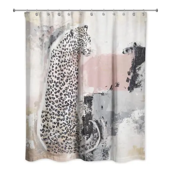 Jungle Cat Abstract II 71" x 74" Shower Curtain {1}