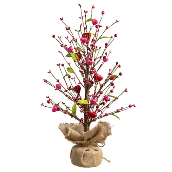 Glitzhome&reg; 20" Valentine's Berry Heart Table Tree {1}