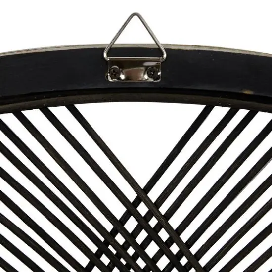 Black Wood Modern Wall Decor, 34" x 34" x 1" {7}